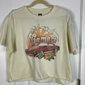 GM Official yellow Camarillo cropped tee shirt 2X